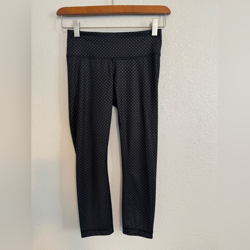 Lululemon Black Polka Dot Crop Leggings